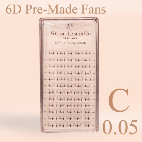6D Pre-Made Fans 0.05mm C curl