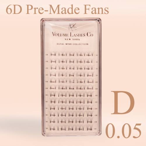 6D Pre-Made Fans 0.05mm D curl