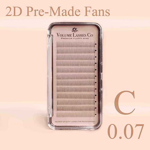 2D Pre-Mede Fans 0.07mm C curl