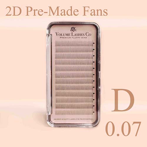 2D Pre-Mede Fans 0.07mm D curl