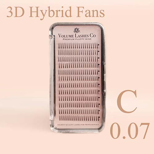 3D Hybrid Pre-Made Fans 0.07mm C curl