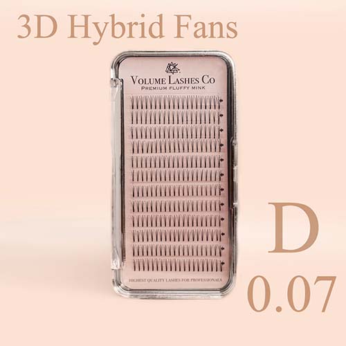 3D Hybrid Pre-Made Fans 0.07mm D curl